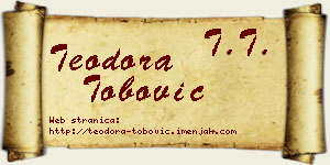 Teodora Tobović vizit kartica